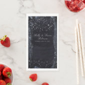 Silver Starry Night Weddinner Napkins Serviette (Beispiel)