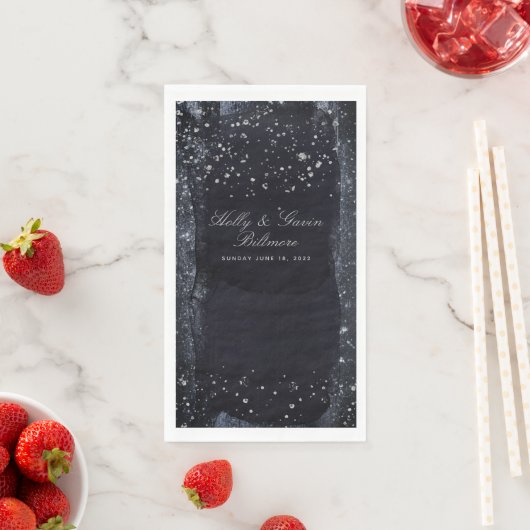 Silver Starry Night Weddinner Napkins Serviette (Beispiel)