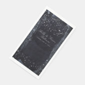 Silver Starry Night Weddinner Napkins Serviette (Ecke)
