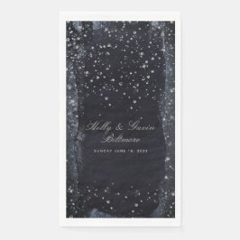 Silver Starry Night Weddinner Napkins Serviette