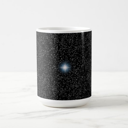 Silver Stars auf schwarzen Tasse (Mittel)