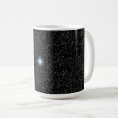 Silver Stars auf schwarzen Tasse (VorderseiteRechts)