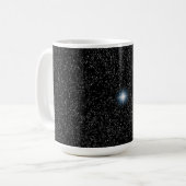 Silver Stars auf schwarzen Tasse (Vorderseite Links)