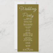 Silver Stars Celestial Dark Gold Wedding Program (Rückseite)