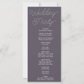 Silver Stars Celestial Smoke Gray Wedding Program (Rückseite)