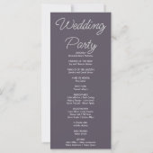 Silver Stars Celestial Smoke Gray Wedding Program (Rückseite)