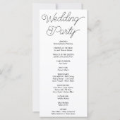 Silver Stars Celestial White Wedding Program (Rückseite)