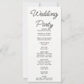 Silver Stars Celestie Off White Wedding Program (Rückseite)