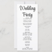 Silver Stars Crescent Moon White Wedding Programm (Rückseite)