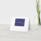 Silver Stars on Royal Navy Blue Rett - Date Cards Einladung (Rückseite)