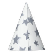Silver Stars Party Hat Partyhütchen (Rückseite)