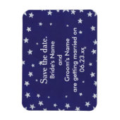 Silver Stars Royal Navy Blue Speichern Sie das Dat Magnet (Vertikal)