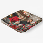 Silver Stars Special Christmas Family Foto Pappteller (Gewinkelt)