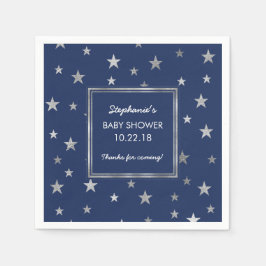 Silver Stars Twinkle Baby Duschdekor - jede Farbe Serviette