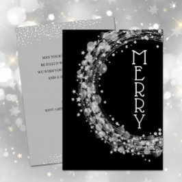 Silver Stars Weihnachten Folieneinladung