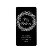 Silver Stars Weihnachts-Rücksendeadresse Adressaufkleber (Vorne)