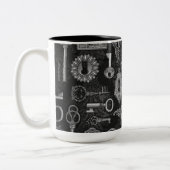 Silver Steampunk Keys and Key Holen Coffee Tasse (Links)