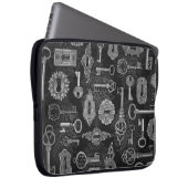 Silver Steampunk Keys und Key Holen Laptop Sleeve (Vorne Rechts)