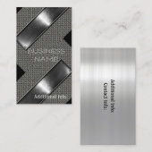 Silver Steel Business Card 2 Visitenkarte (Vorne/Hinten)