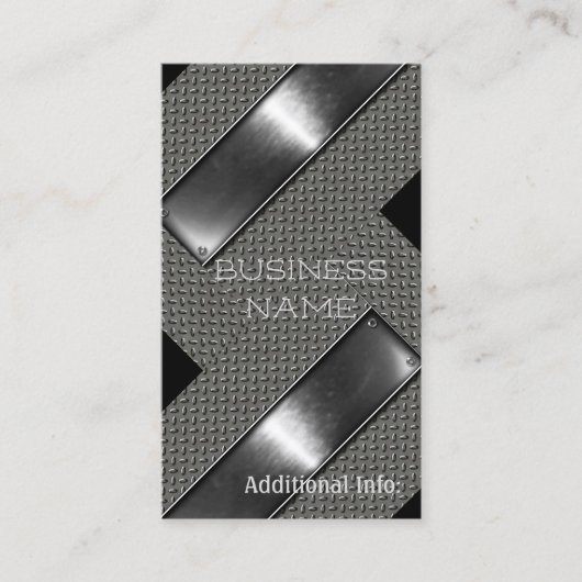 Silver Steel Business Card 2 Visitenkarte (Vorderseite)