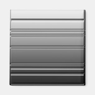Silver Steel Square Magnet von Heard_