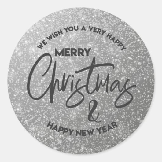 Silver Sticker Frohe Weihnachten (Vorderseite)