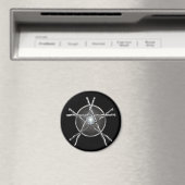 Silver Sticks Pentagram Magnet (In Situ (Geschirrspüler))