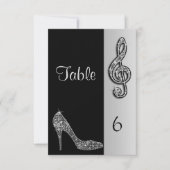 Silver Stiletto & Treble Cleft Einladung (Vorderseite)