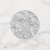 Silver Stone 25. Silver Wedding Jubiläum Konfetti (Klein Vorderseite)