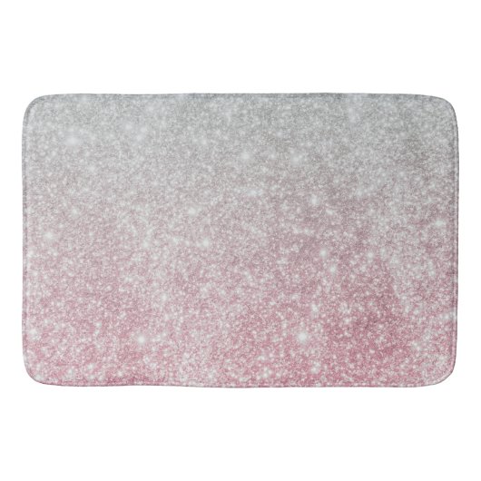 Silver Stone Gary Gold Marmor Lila Glitzer Badematte (Vorderseite)