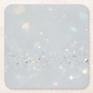 Silver Stone Gary Gold Marmor Lila Glitzer Rechteckiger Pappuntersetzer