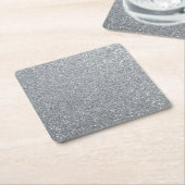 Silver Stone Gary Gold Marmor Lila Glitzer Rechteckiger Pappuntersetzer (angewinkelt)