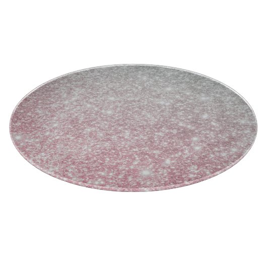 Silver Stone Gary Gold Marmor Lila Glitzer Schneidebrett (Ecke)