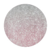 Silver Stone Gary Gold Marmor Lila Glitzer Schneidebrett (Vorderseite)