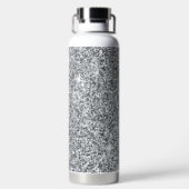 Silver Stone Gary Gold Marmor Lila Glitzer Trinkflasche (Rückseite)