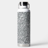 Silver Stone Gary Gold Marmor Lila Glitzer Trinkflasche (Rückseite)