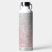 Silver Stone Gary Gold Marmor Lila Glitzer Trinkflasche (Vorderseite)
