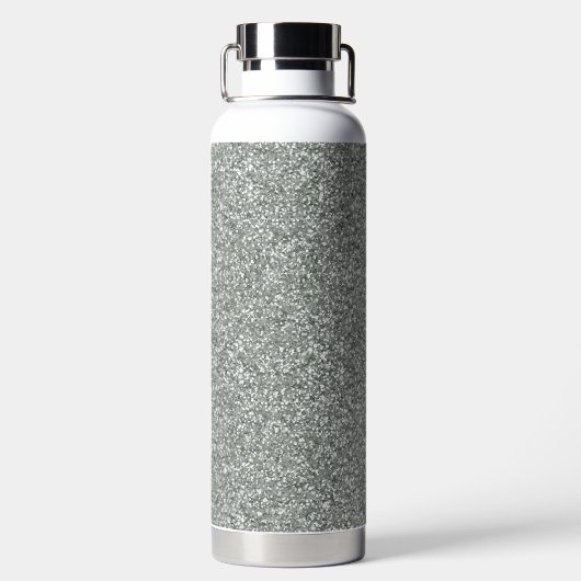 Silver Stone Gary Gold Marmor Lila Glitzer Trinkflasche (Rückseite)