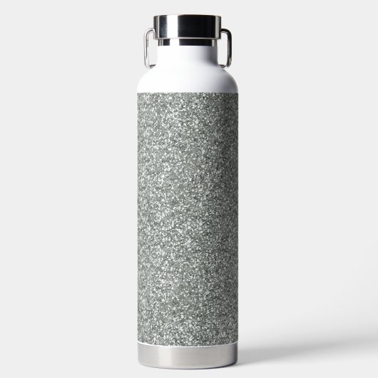 Silver Stone Gary Gold Marmor Lila Glitzer Trinkflasche (Vorderseite)