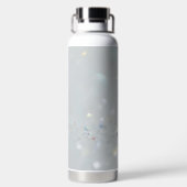 Silver Stone Gary Gold Marmor Lila Glitzer Trinkflasche (Rückseite)