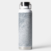 Silver Stone Gary Gold Marmor Lila Glitzer Trinkflasche (Rückseite)