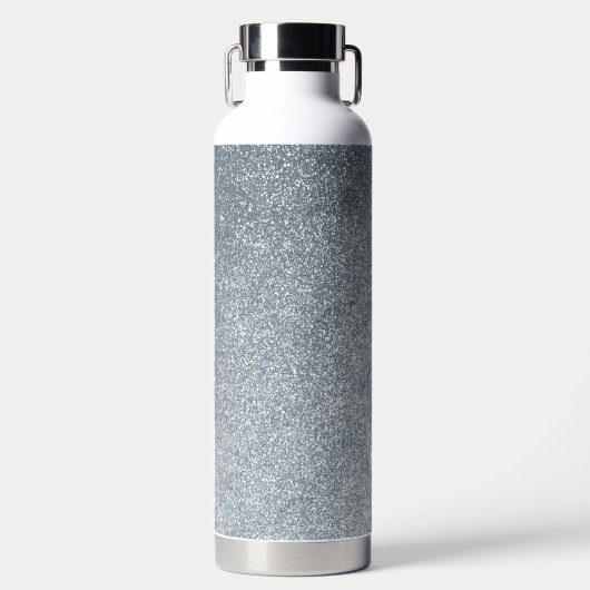 Silver Stone Gary Gold Marmor Lila Glitzer Trinkflasche (Vorderseite)