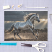 Silver Storm Wild Horse Decoupage Paper Seidenpapier (Handwerk)