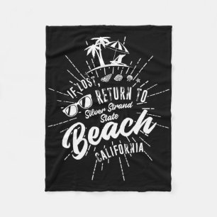 Silver Strand Staat Beach California Souvenir Vint Fleecedecke