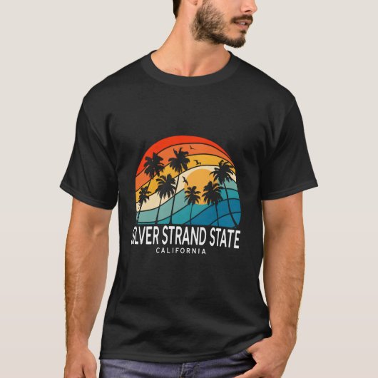 Silver Strand State Beach California Tropical Beac T-Shirt (Vorderseite)