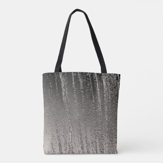 Silver Streaks Metallic Stripe Pattern Moderne Tasche (Rückseite)