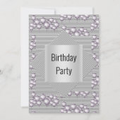 SILVER STRIPE Ballon All Occassion PARTY Einladung (Vorderseite)