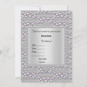 SILVER STRIPE Ballon All Occassion PARTY Einladung (Rückseite)