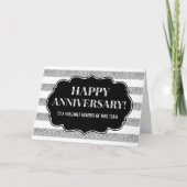 Silver Stripes Anniversary Card Karte (Vorderseite)
