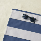 Silver Stripes Custom Text Beach Gast Strandtuch (Beispiel)